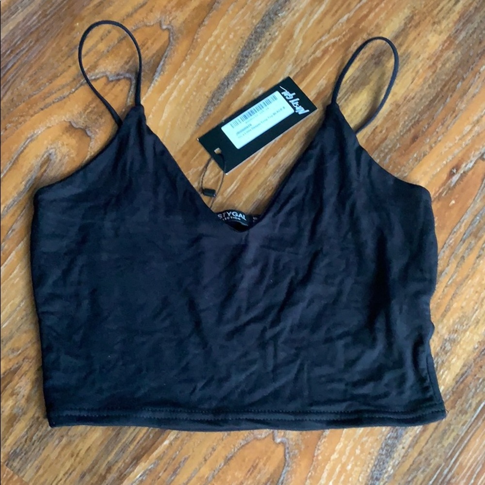 Nasty gal black crop top